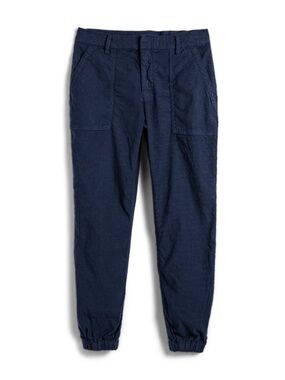 Frank & Eileen Jameson Utility Jogger Size 8 Navy Blue Cotton/Flax Pants